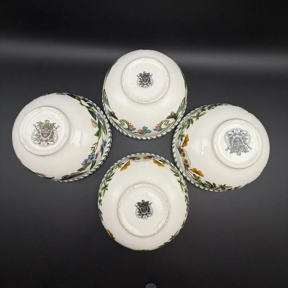 Portmeirion Botanic Garden Stacking Bowls Set of 4 Cereal Dessert Oatmeal 5.5in